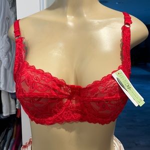 Red women bra lace size 34 B